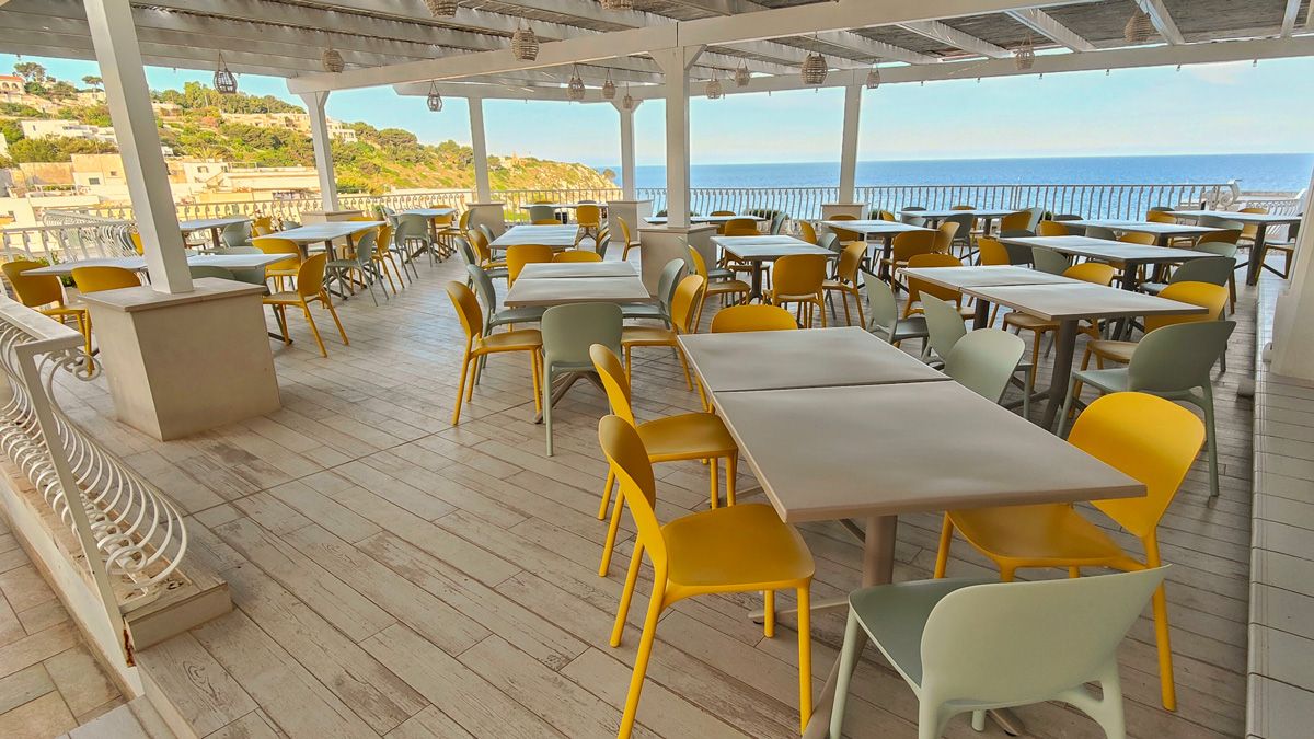 plastic chairs for the catering garden