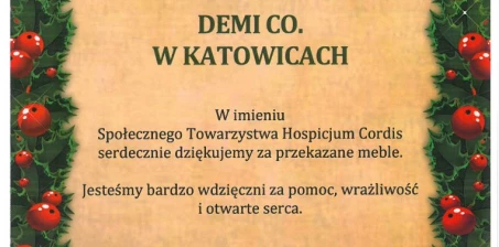 Demi Co. wspiera Hospicjum Cordis – bo pomaganie ma moc!